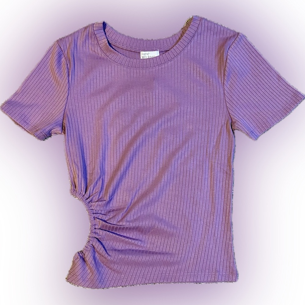 NWT Tilly's West of Melrose Cut to the Chase Lavender Tee, Women's XS